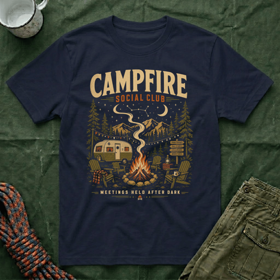 Funny Campfire Social Club T-Shirt