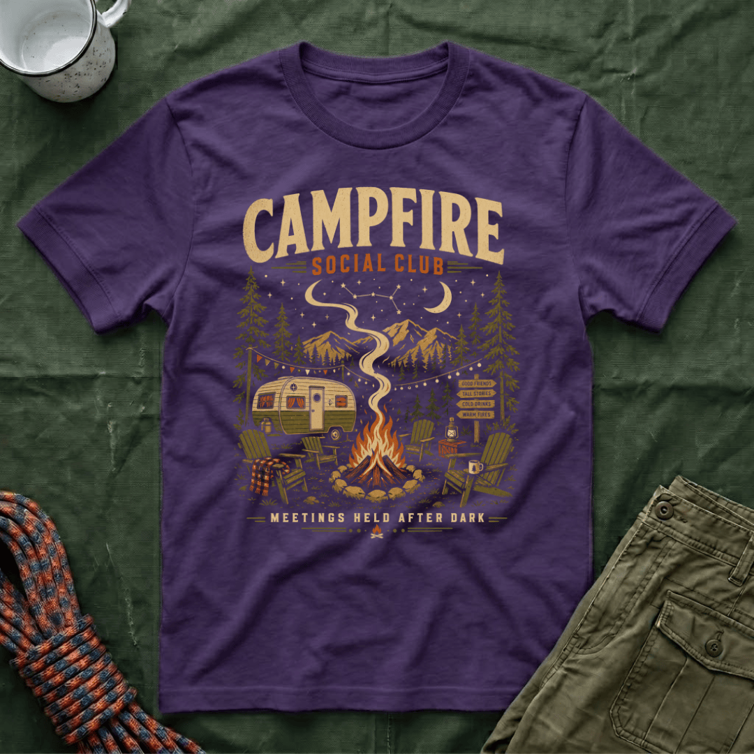 Funny Campfire Social Club T-Shirt