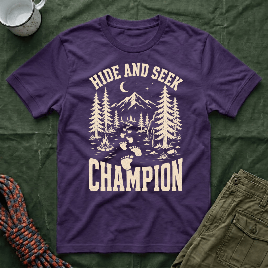 Big Foot Hide And Seek Champion T-Shirt