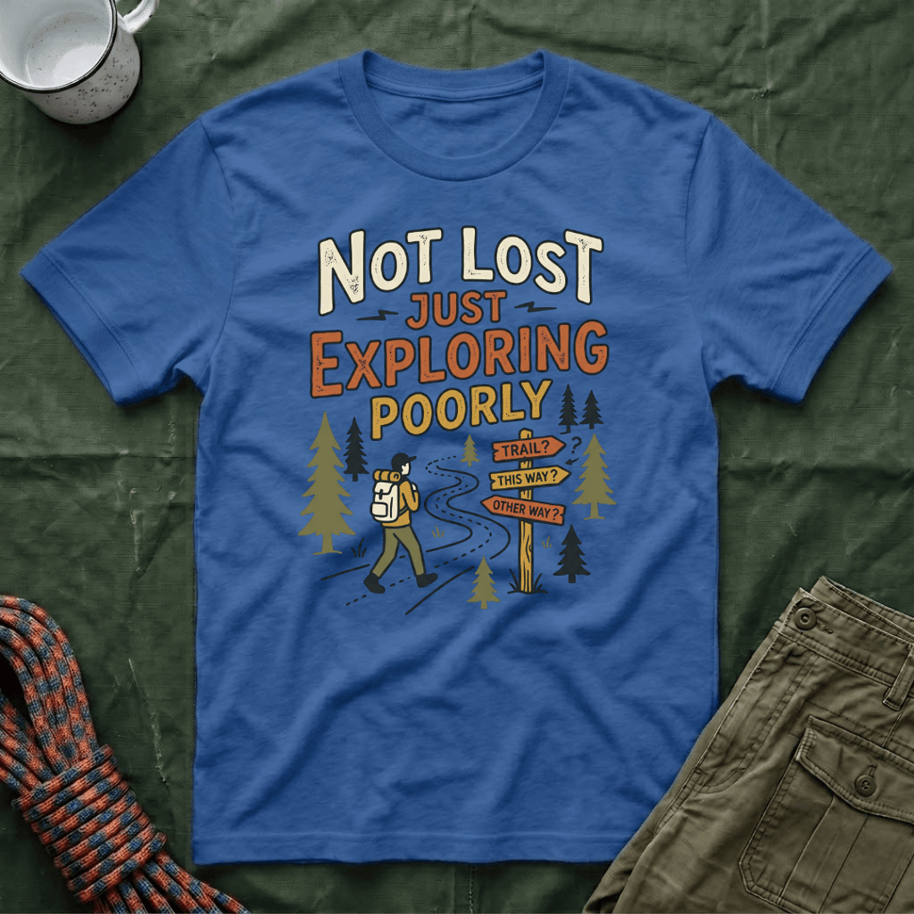 Not Lost Just Exploring Poorly T-Shirt