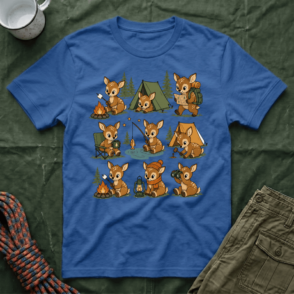 Cute Baby Deer Camping T-Shirt