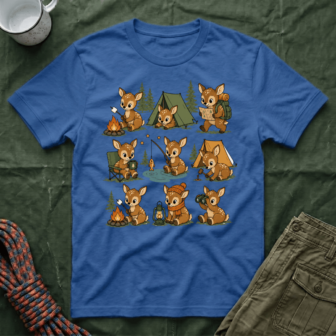 Cute Baby Deer Camping T-Shirt