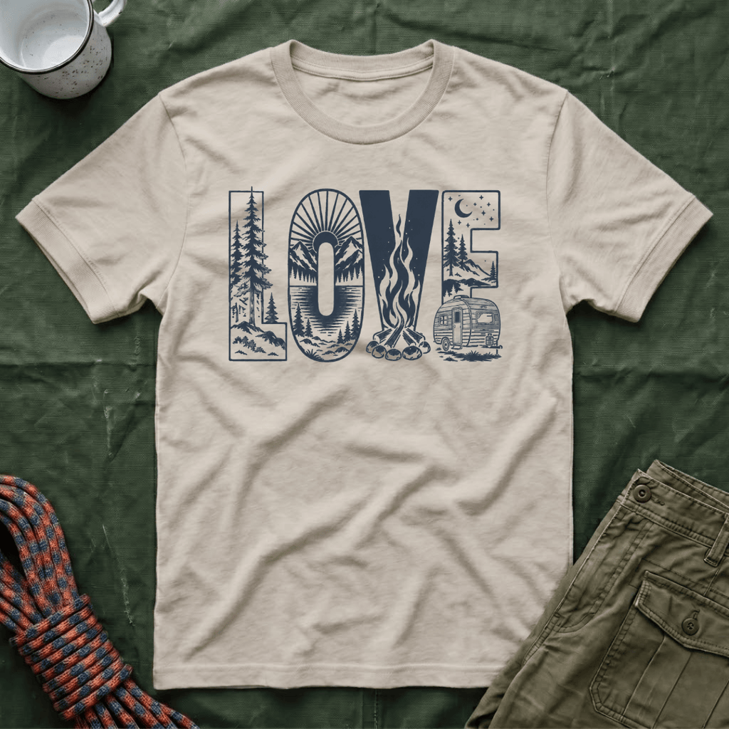 Love Camping Camper Trailer T-Shirt