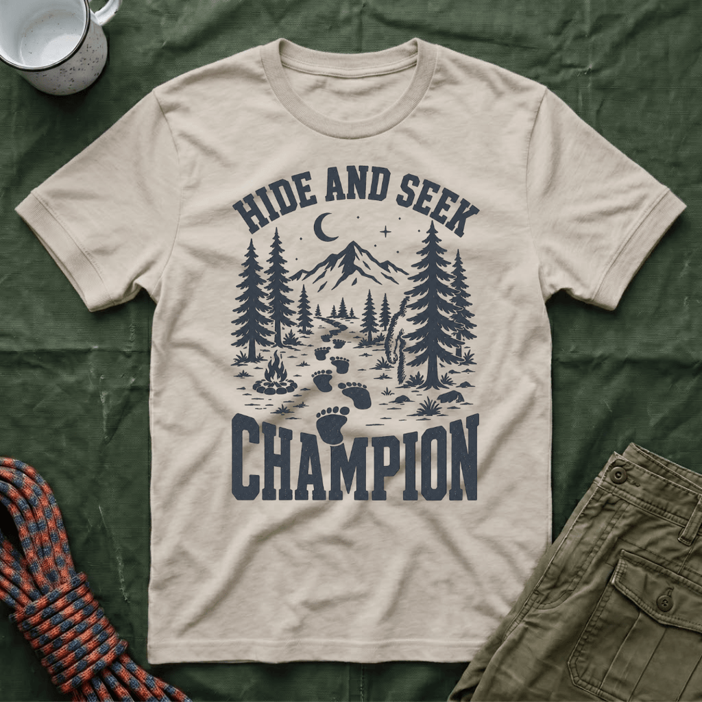 Big Foot Hide And Seek Champion T-Shirt