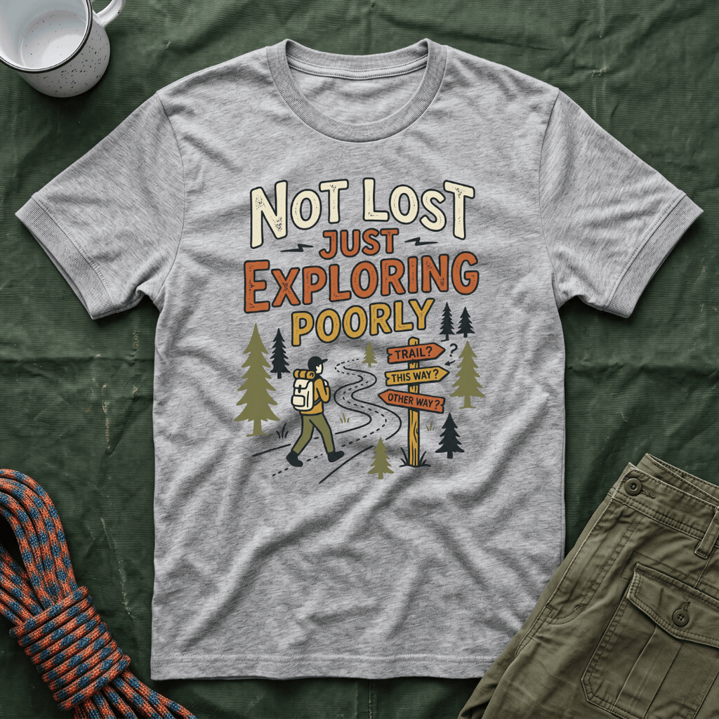 Not Lost Just Exploring Poorly T-Shirt