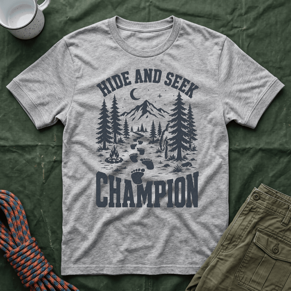 Big Foot Hide And Seek Champion T-Shirt