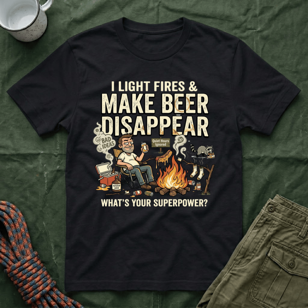 I Light Fires and Make Beer Disappear T-Shirt