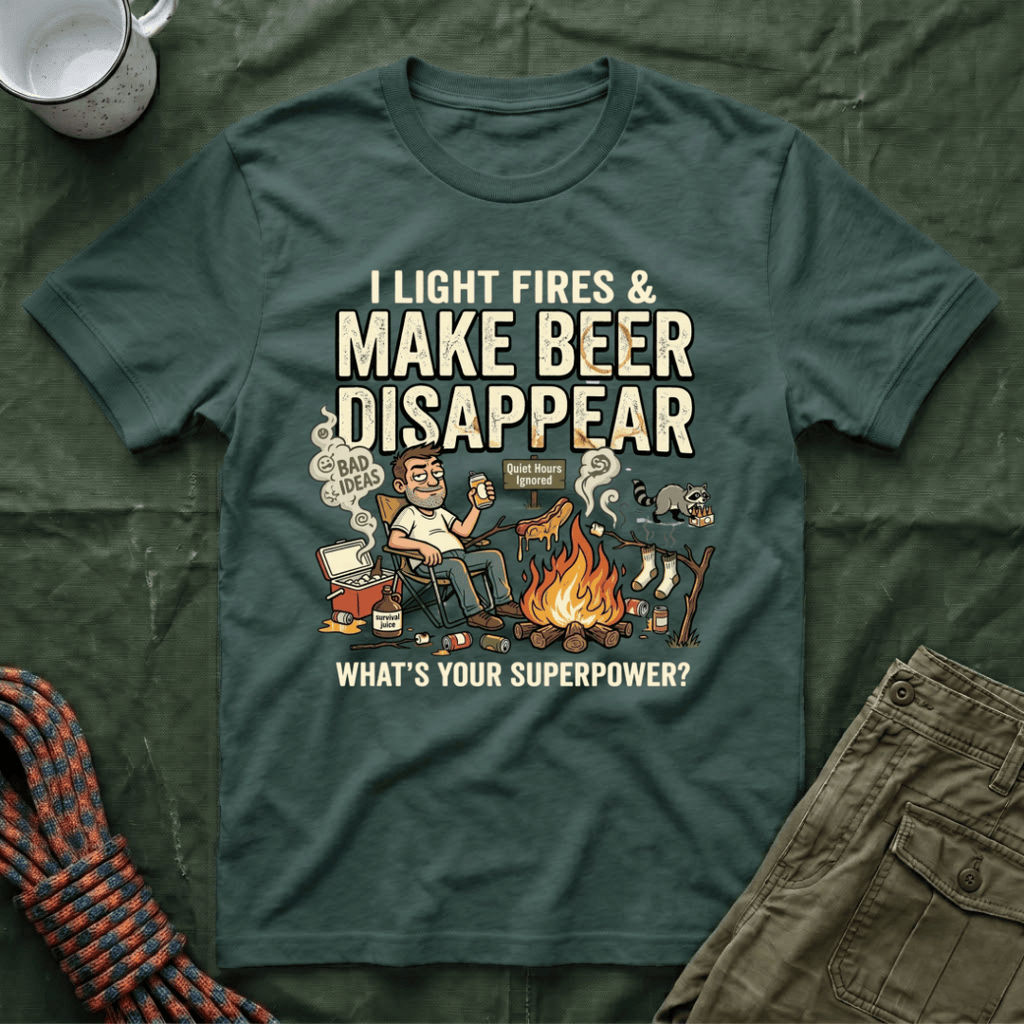 I Light Fires and Make Beer Disappear T-Shirt