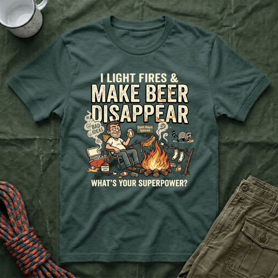 I Light Fires and Make Beer Disappear T-Shirt