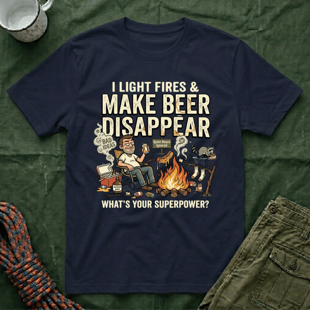 I Light Fires and Make Beer Disappear T-Shirt