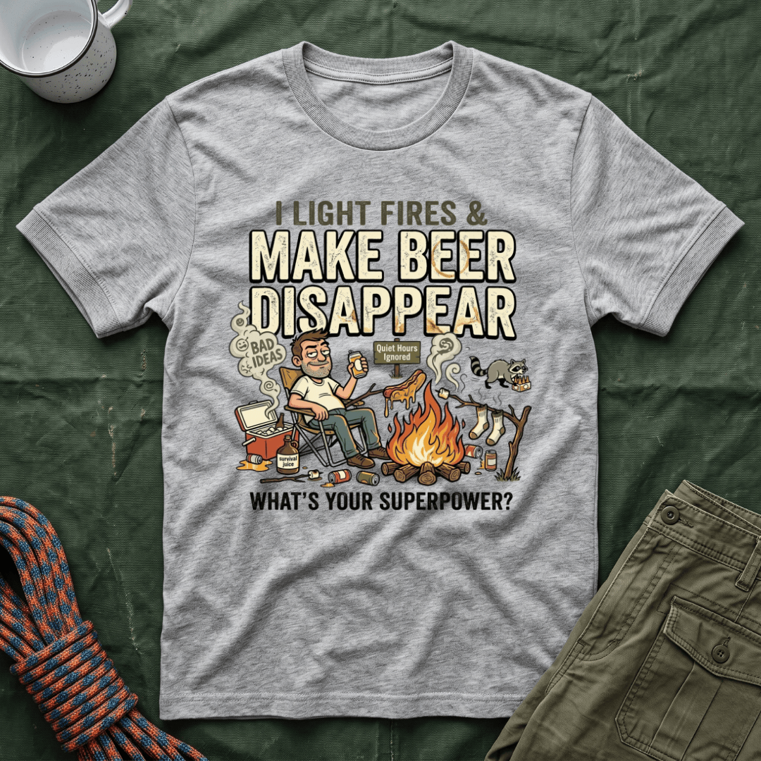 I Light Fires and Make Beer Disappear T-Shirt