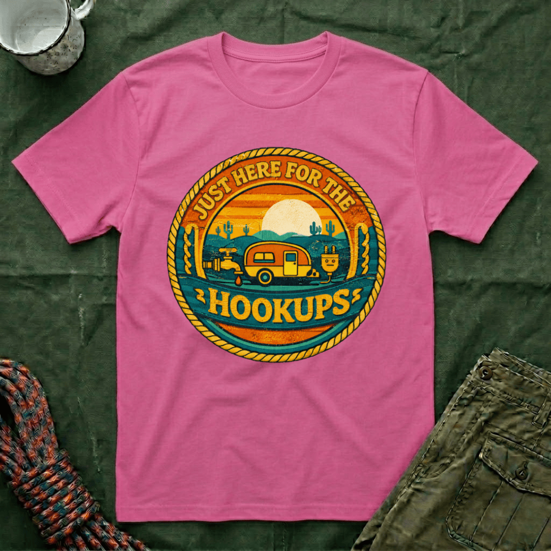 Just Here For The Hookups Retro T-Shirt