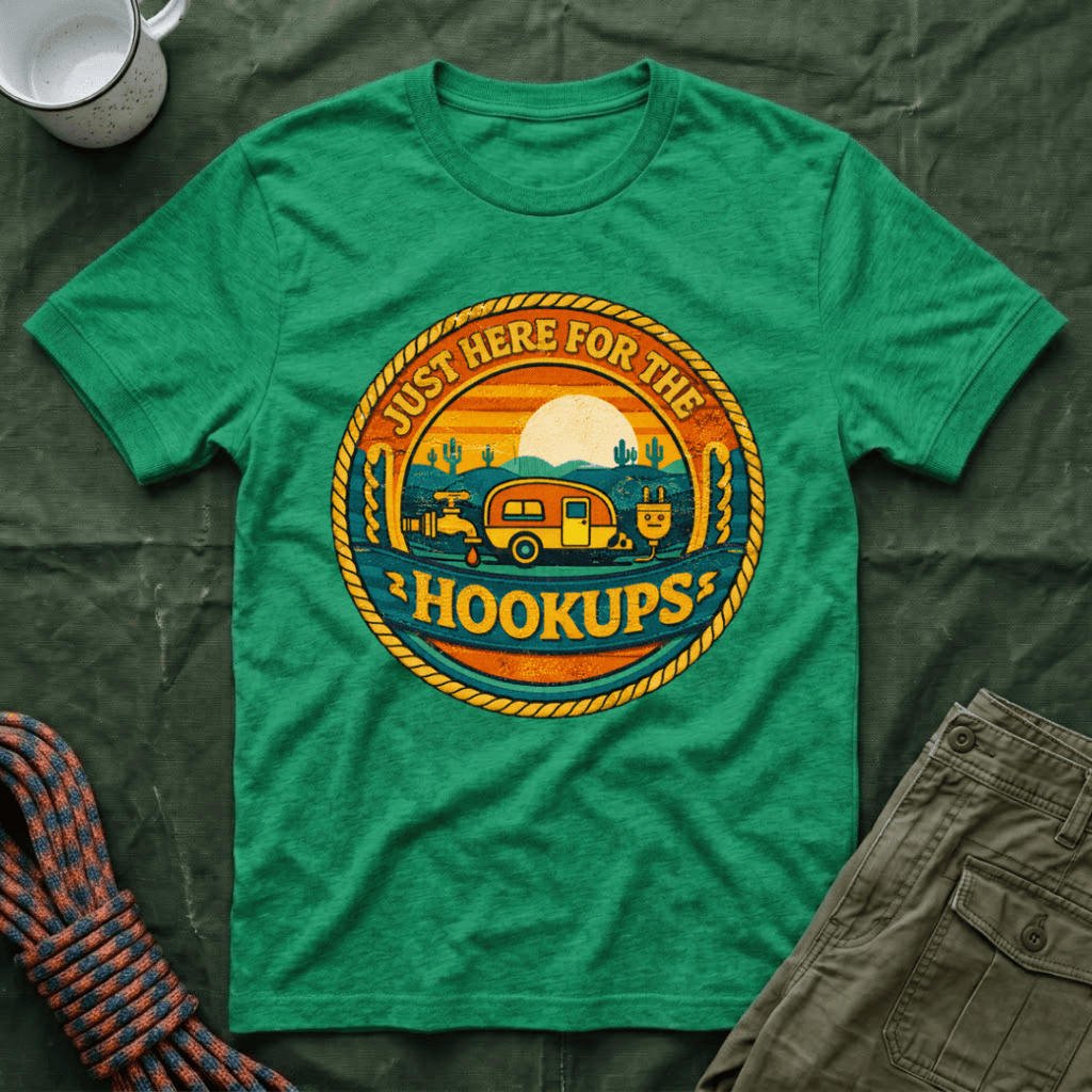 Just Here For The Hookups Retro T-Shirt