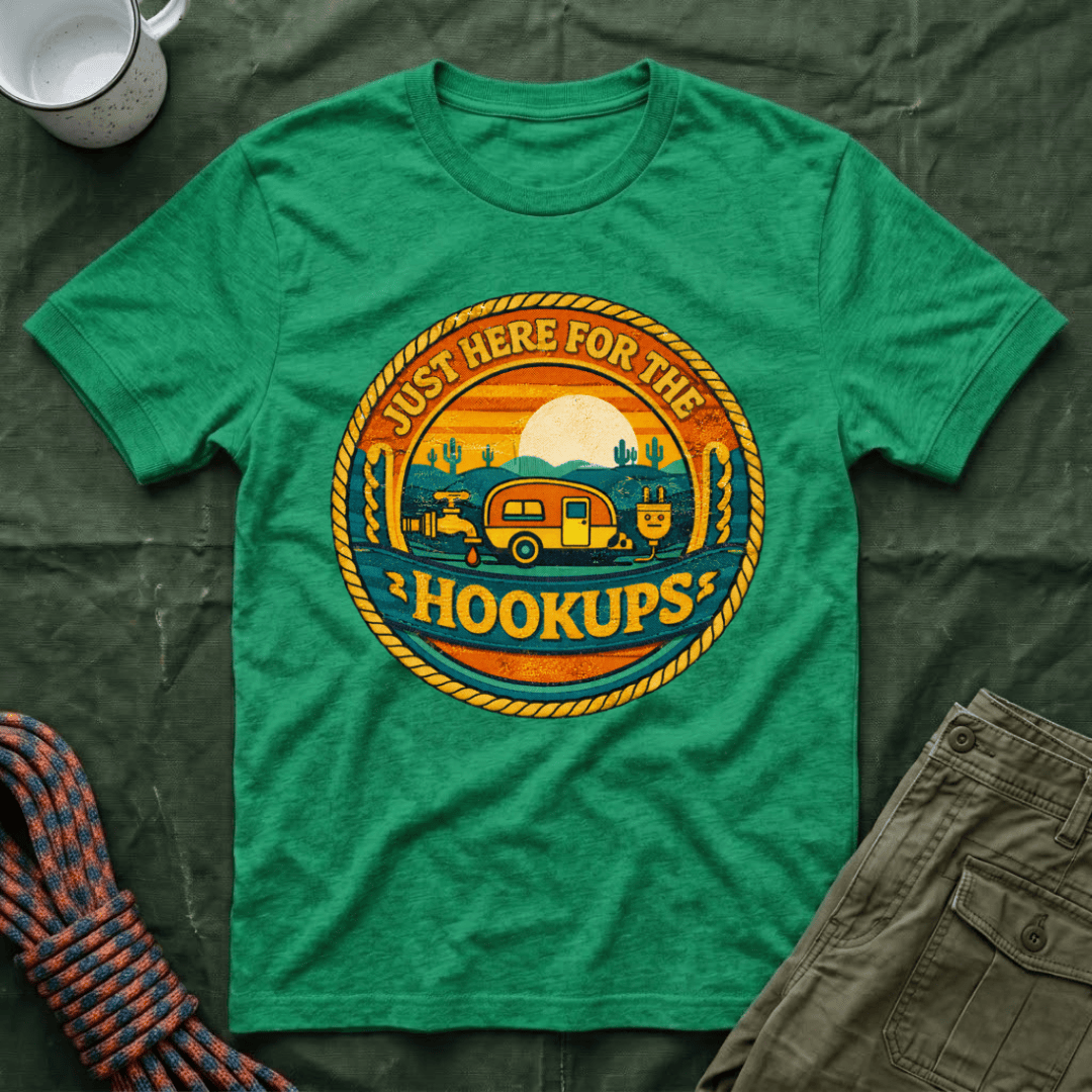 Just Here For The Hookups Retro T-Shirt
