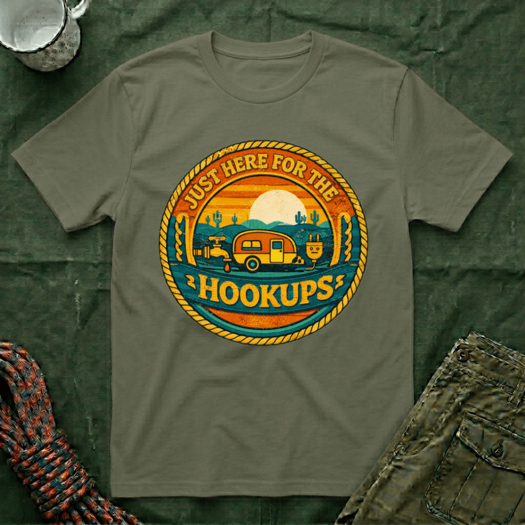 Just Here For The Hookups Retro T-Shirt