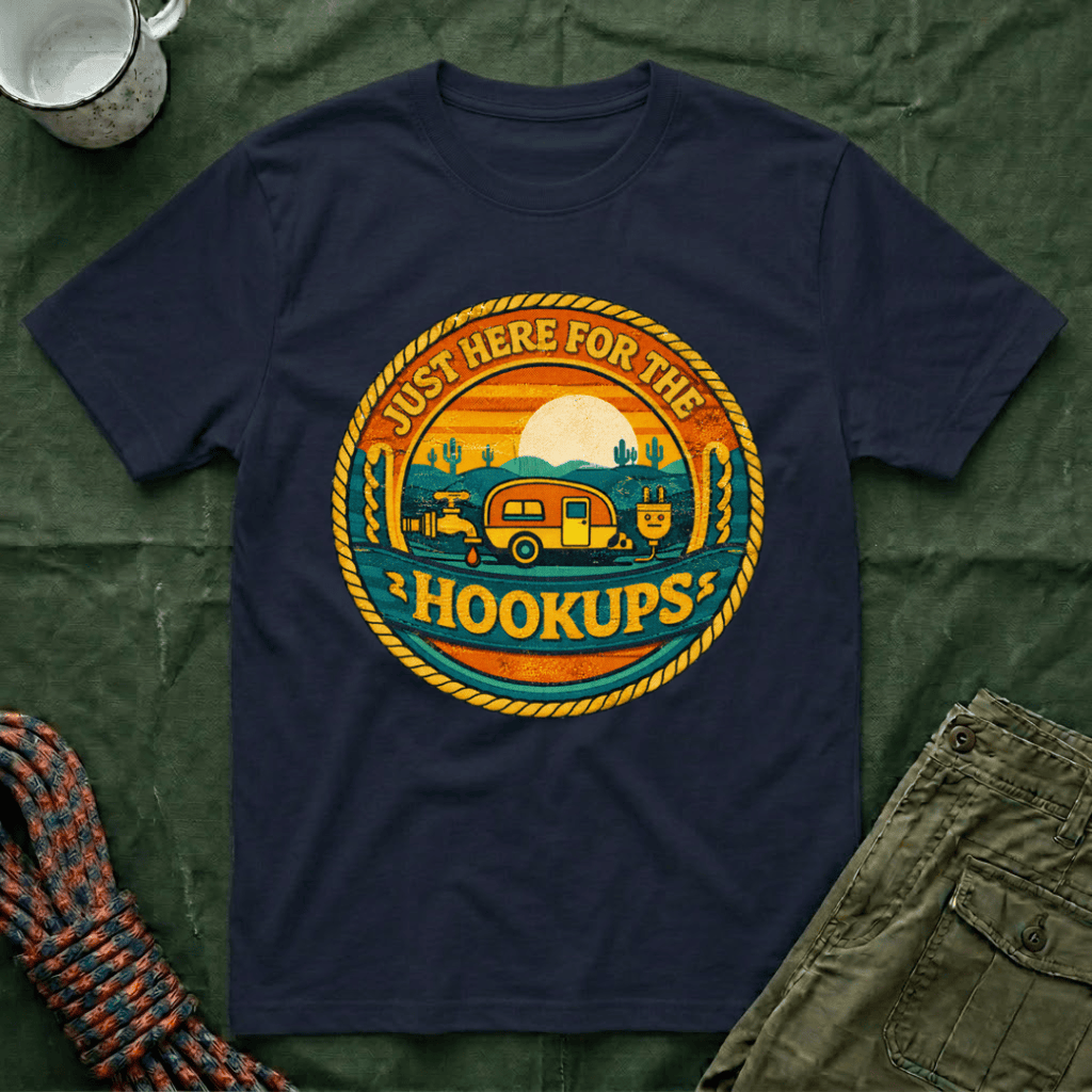 Just Here For The Hookups Retro T-Shirt