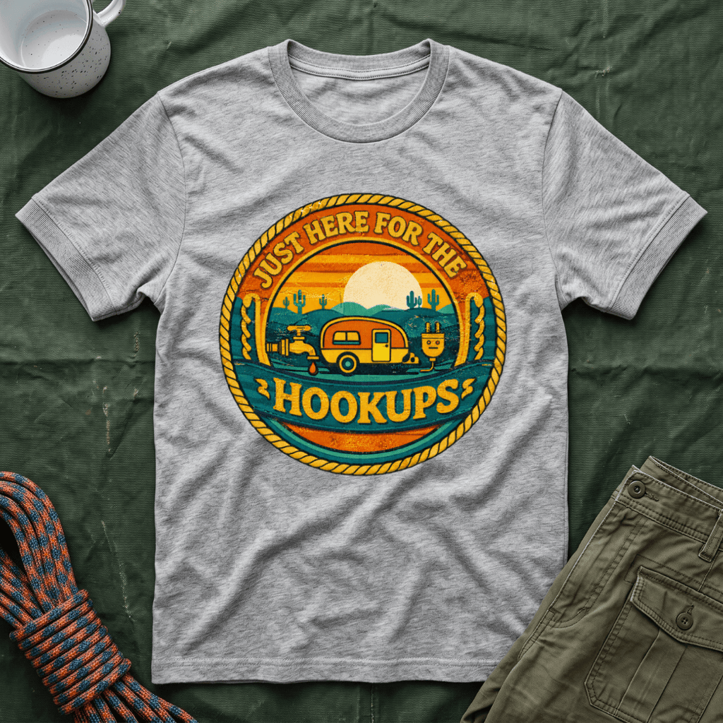 Just Here For The Hookups Retro T-Shirt