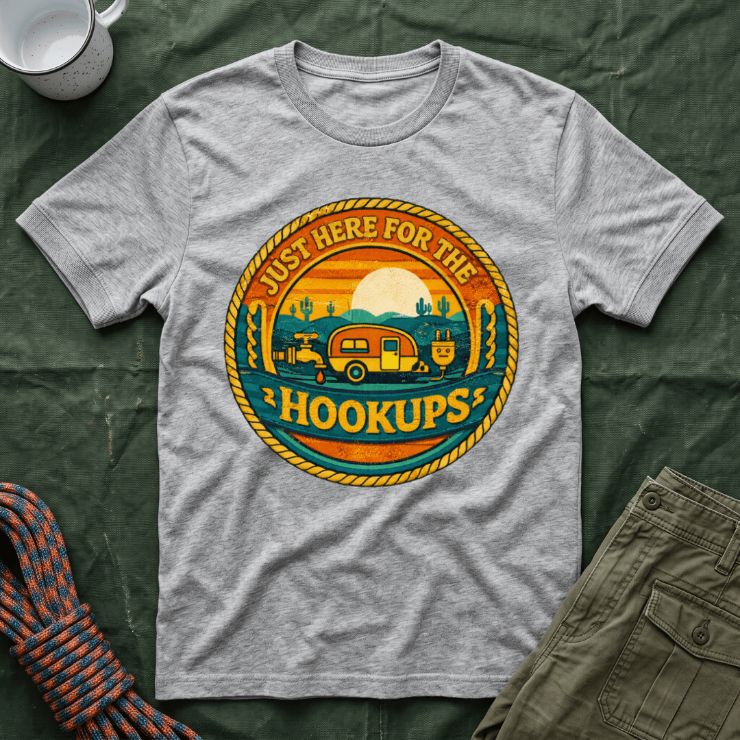 Just Here For The Hookups Retro T-Shirt