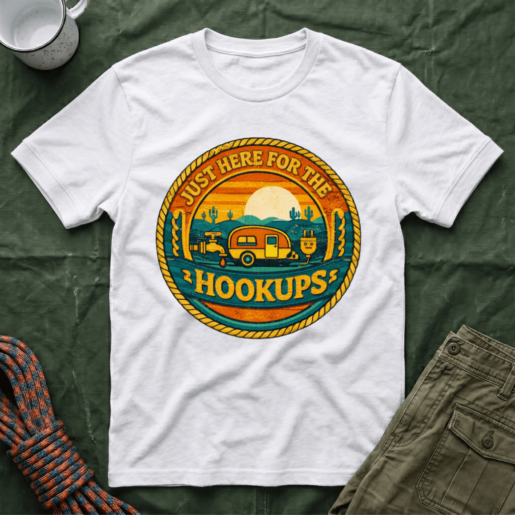 Just Here For The Hookups Retro T-Shirt