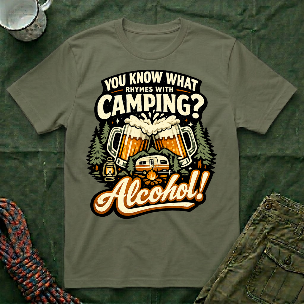 Funny You Know What Rhymes With Camping T-Shirt