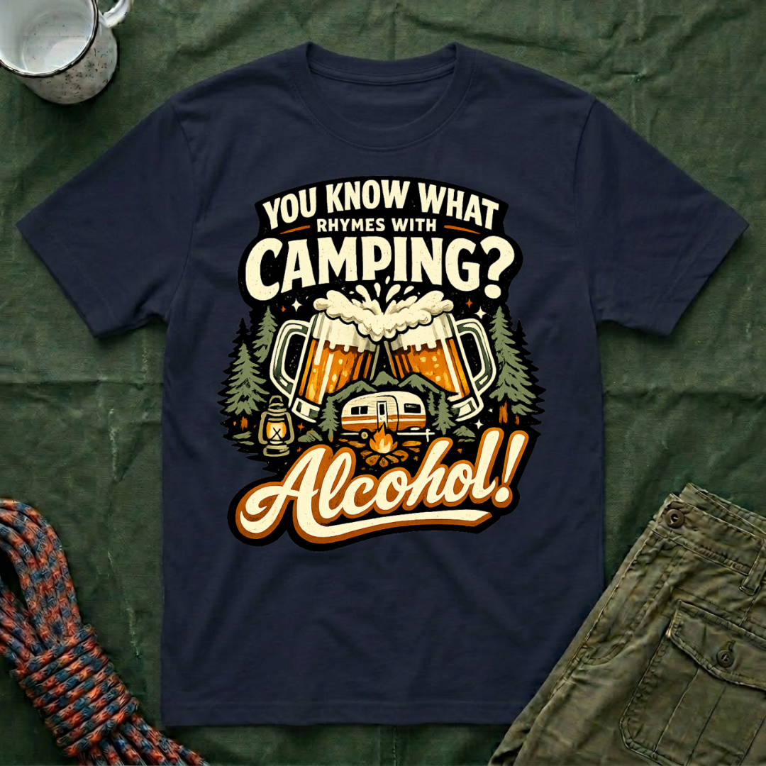 Funny You Know What Rhymes With Camping T-Shirt