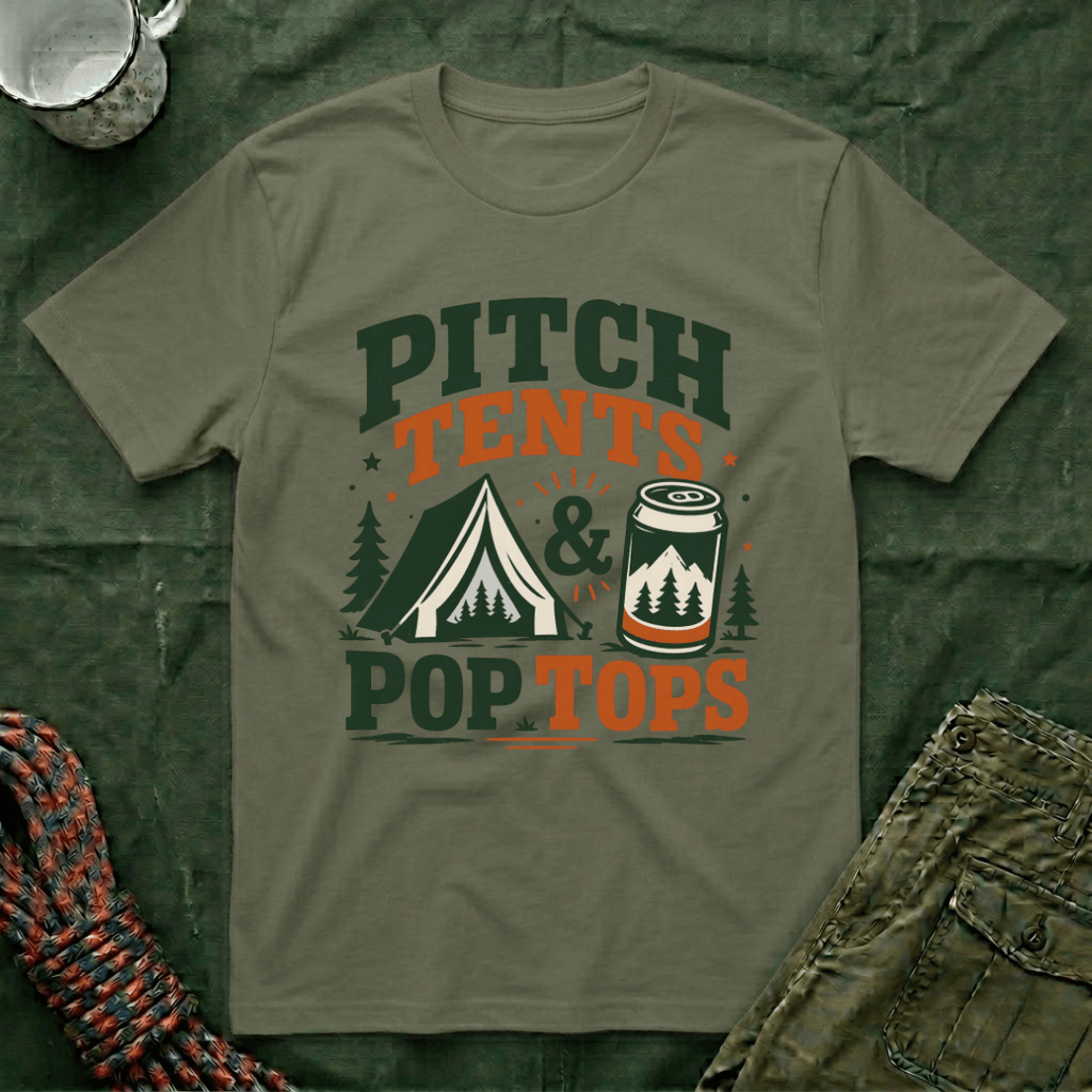 Pitch Tents and Pop Tops T-Shirt