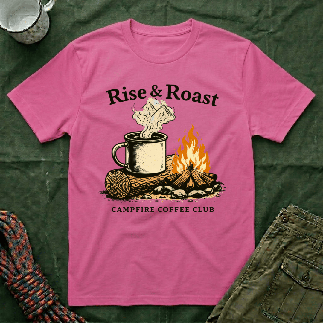 Rise and Roast Campfire Coffee Club T-Shirt