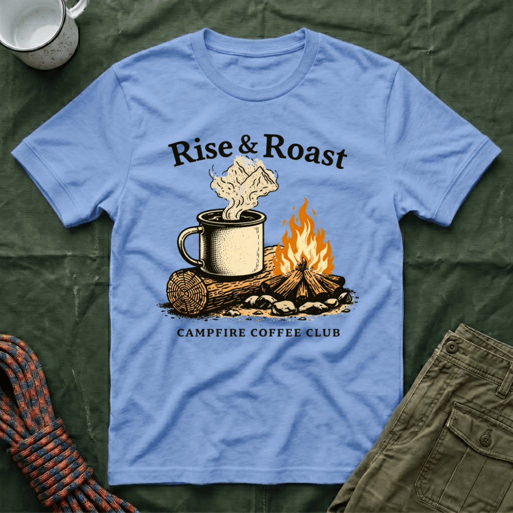 Rise and Roast Campfire Coffee Club T-Shirt