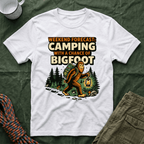 Weekend Forecast Camping With A Chance Of Bigfoot T-Shirt