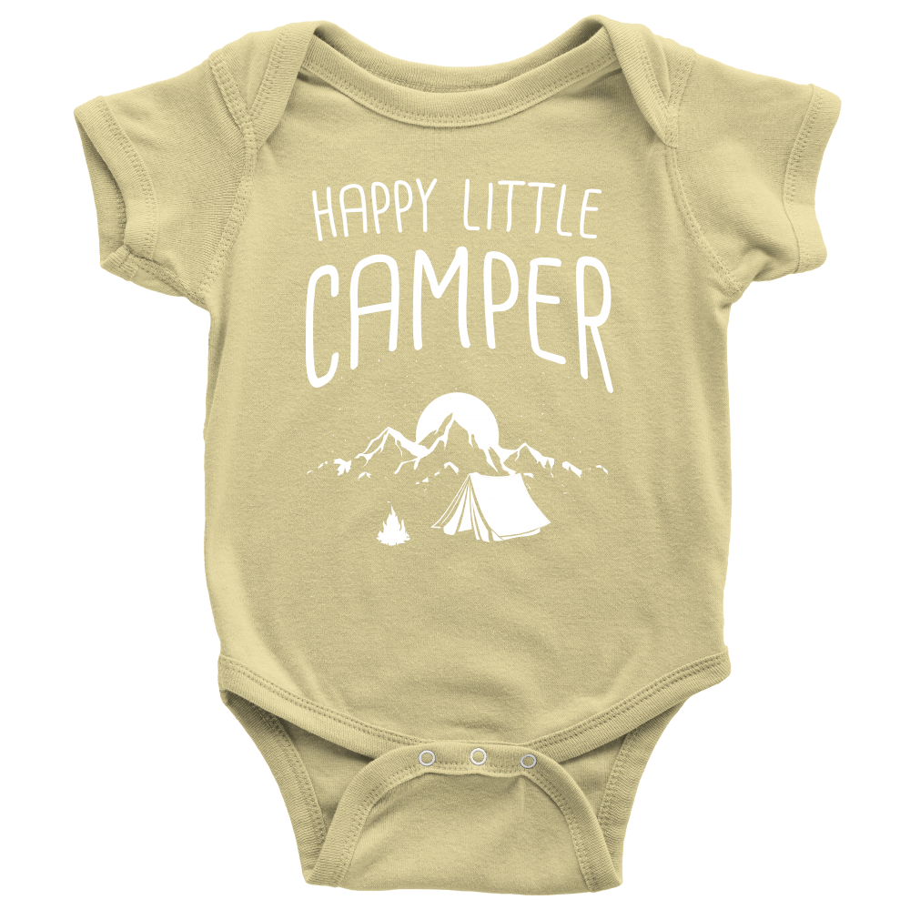 Cute and Adorable "Happy Little Camper" Baby Onesie