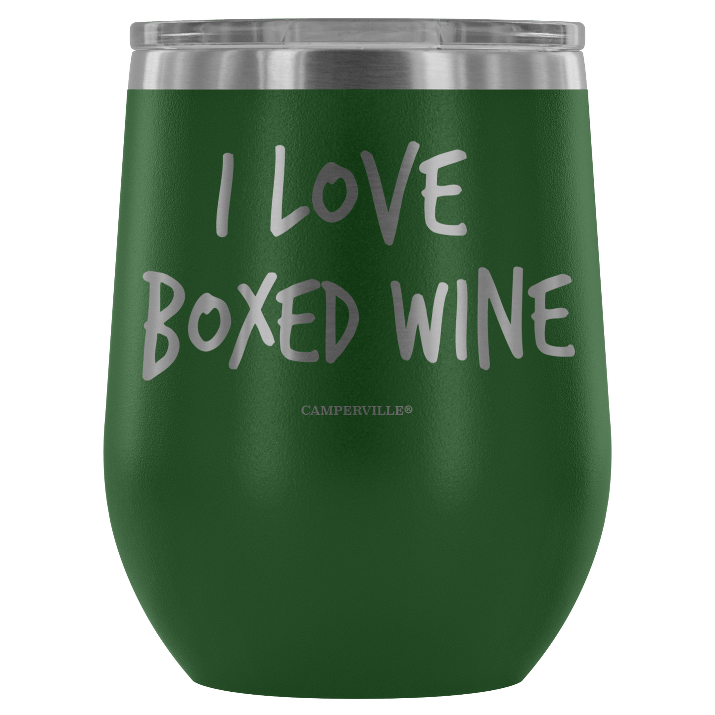 "I Love Boxed Wine" Stemless Wine Cup