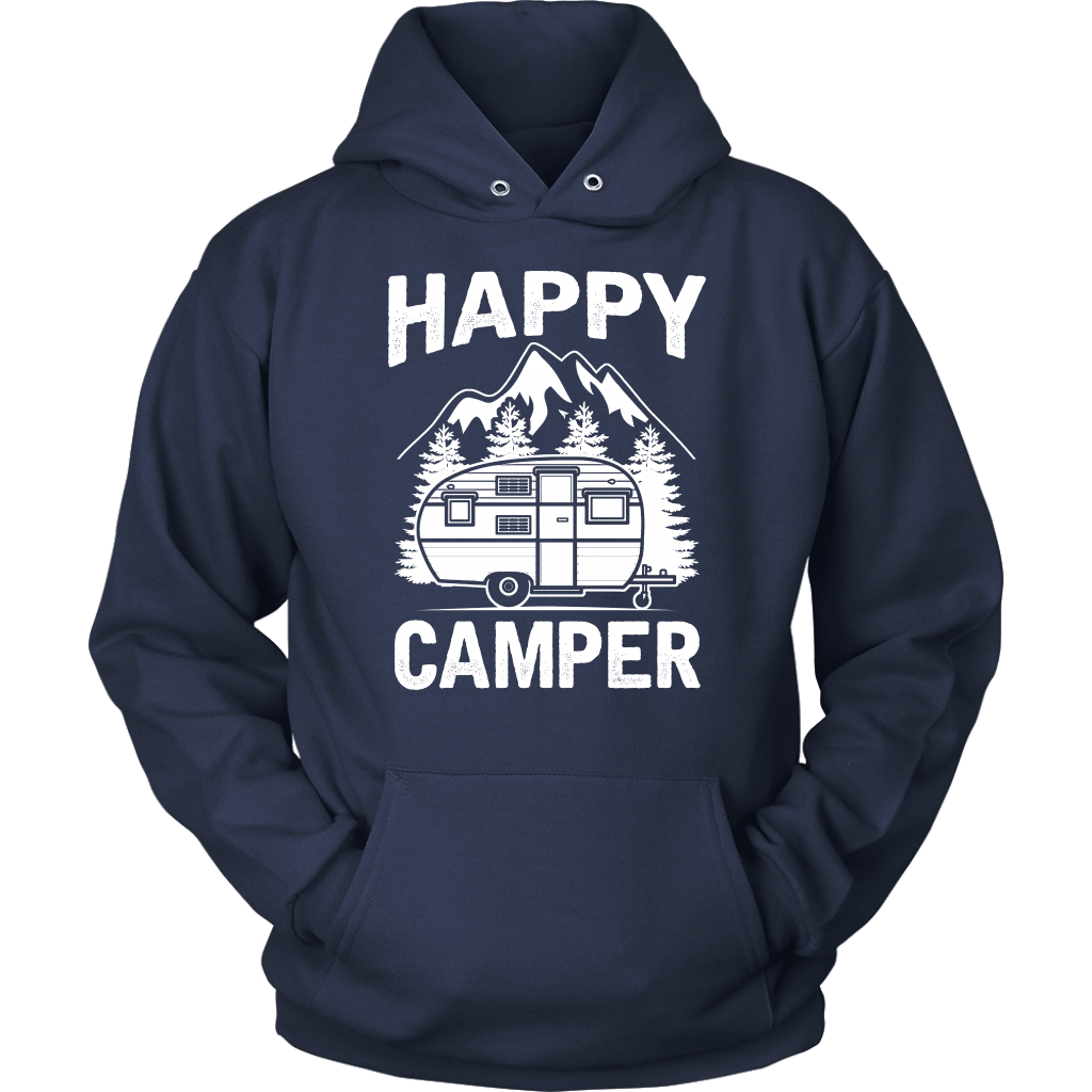 "Happy Camper" Trailer - Shirts and Hoodies