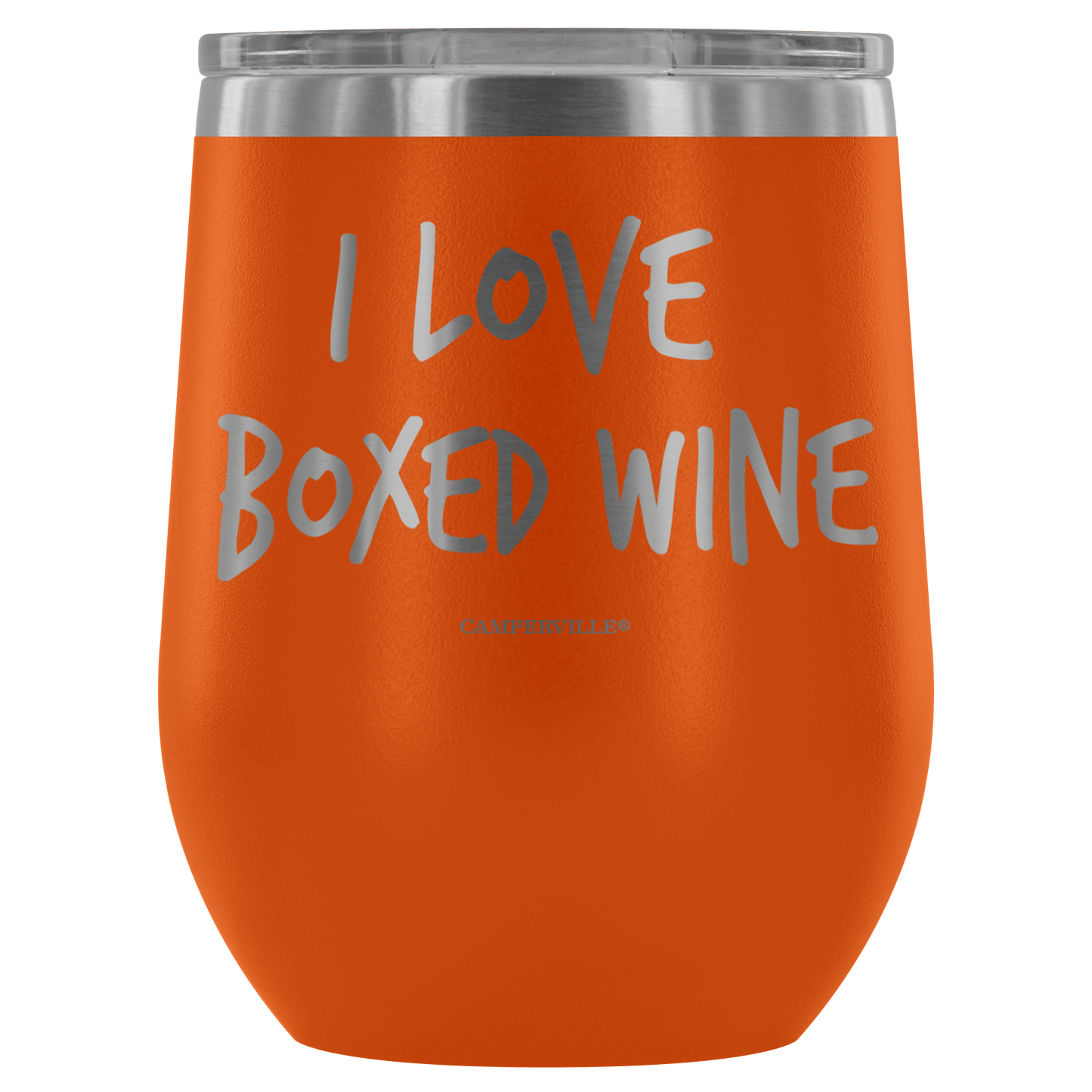 "I Love Boxed Wine" Stemless Wine Cup