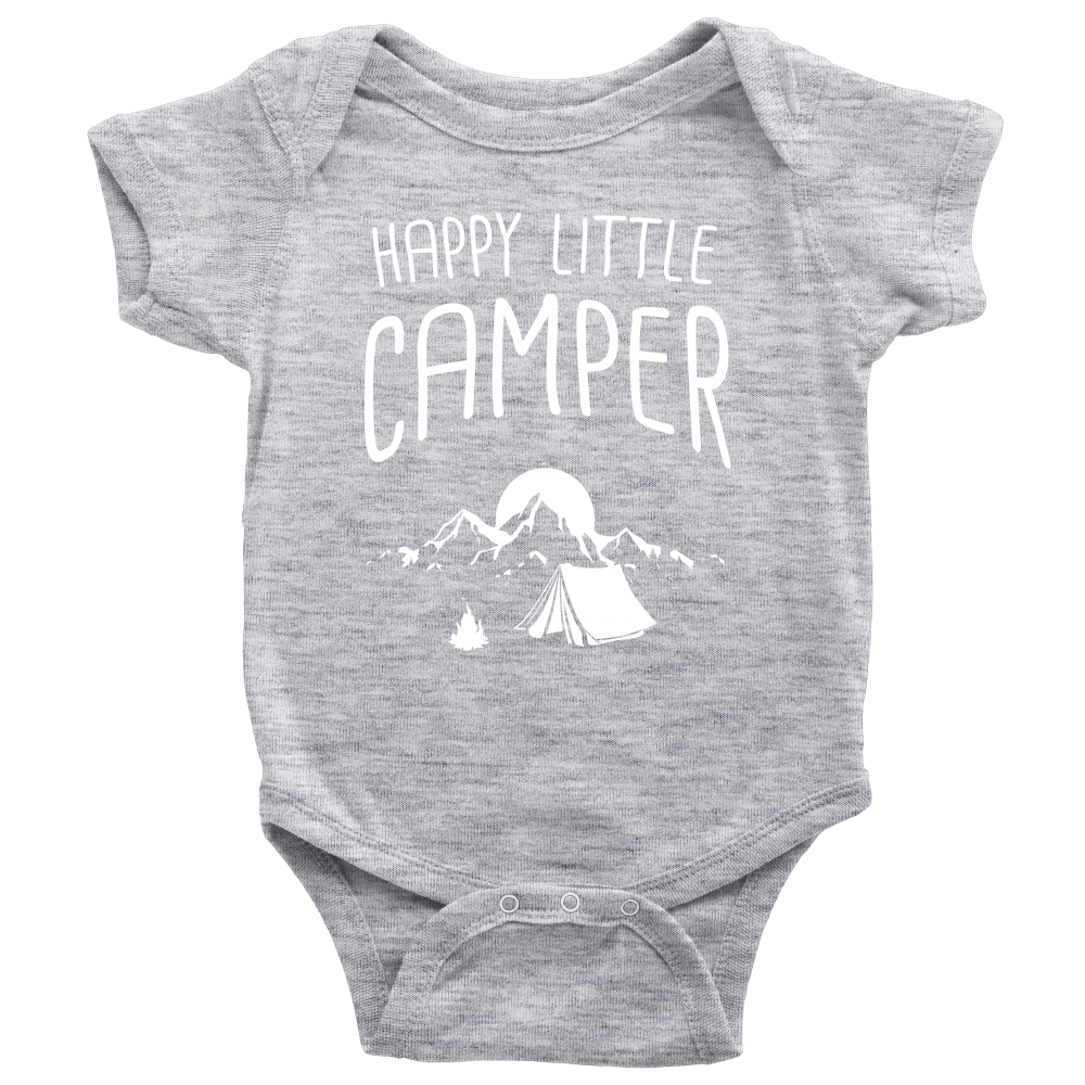 Cute and Adorable "Happy Little Camper" Baby Onesie