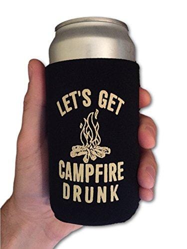 "Let's Get Campfire Drunk" Can Coolers - Party 4 Pack