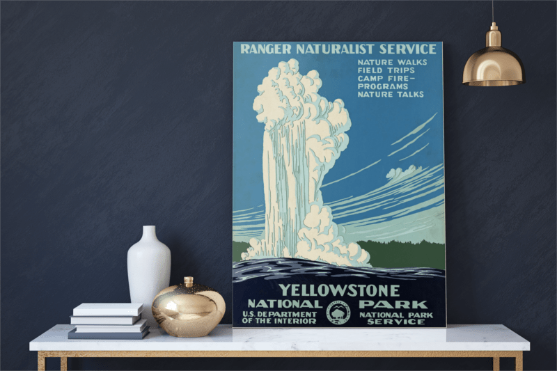 Vintage Yellowstone National Park Canvas