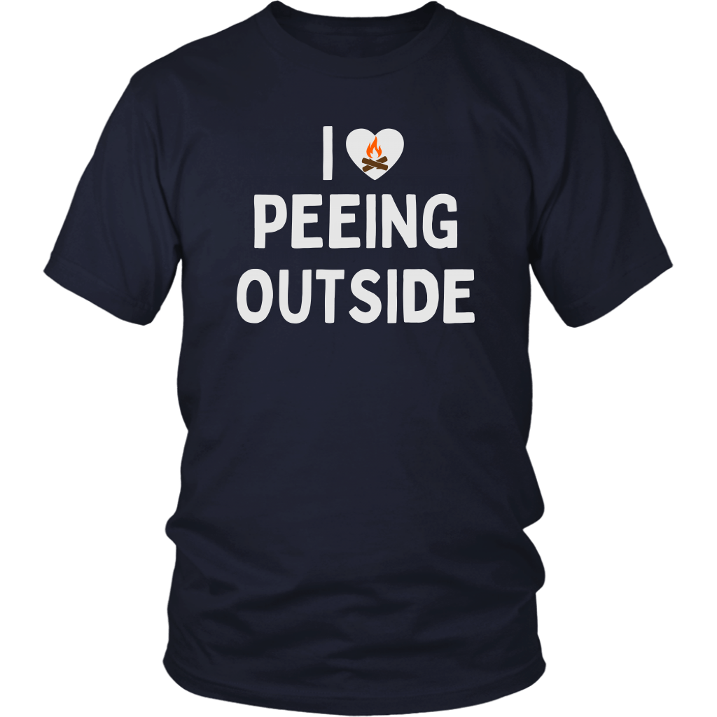 Funny "I Love Peeing Outside" Navy Shirt