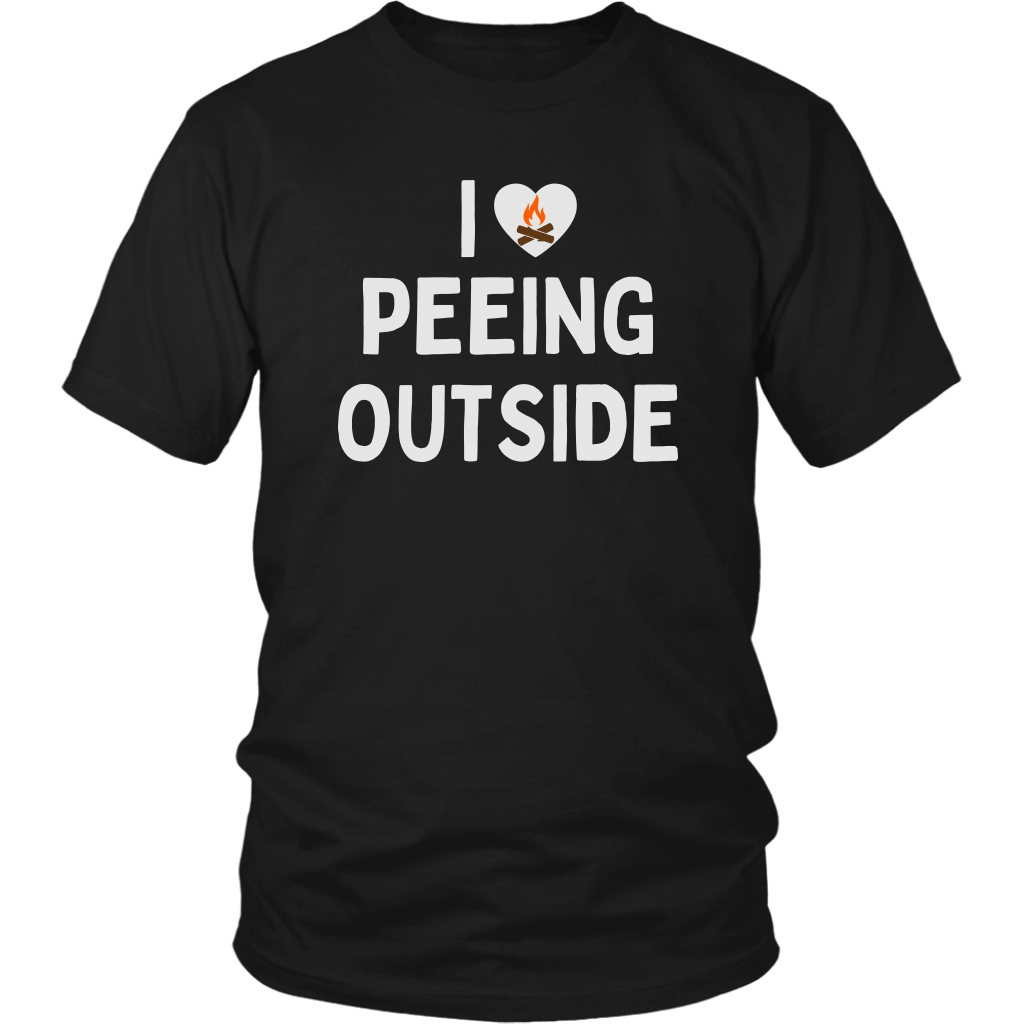 Funny "I Love Peeing Outside" Black Shirt