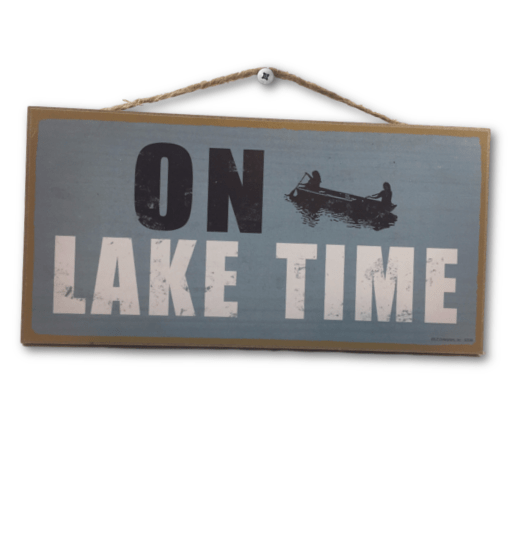 Classic "On Lake Time" Sign