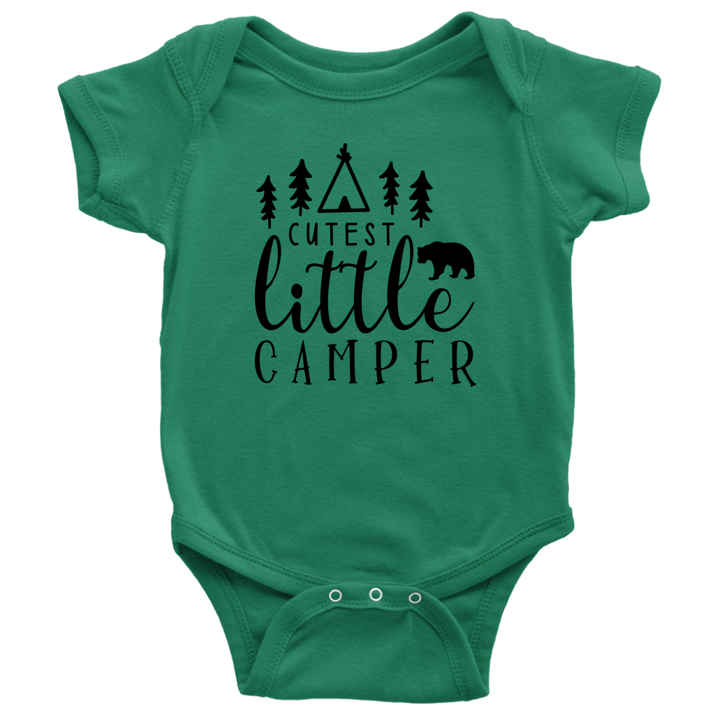 Cute and Adorable "Cutest Little Camper" Baby Onesie