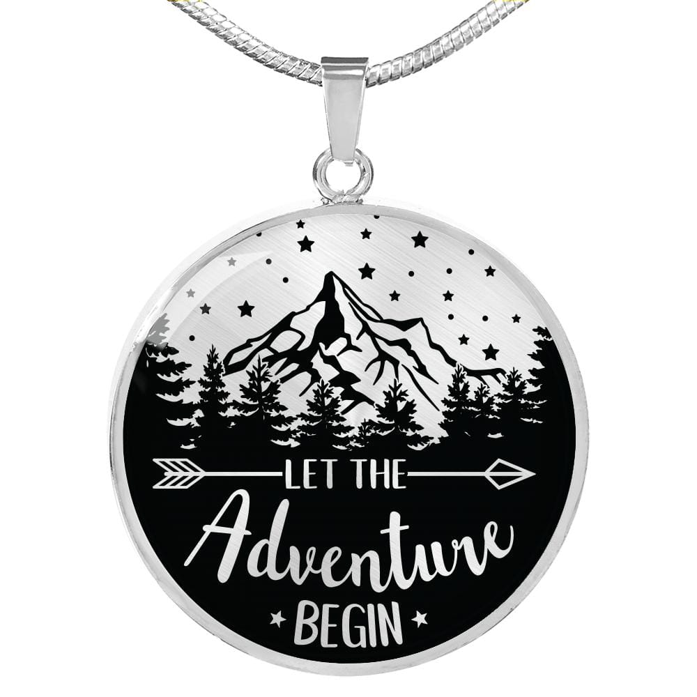 Elegant "Let The Adventure Begin" Necklace