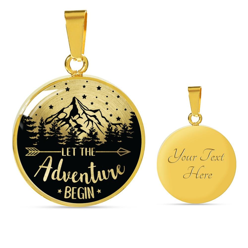 Elegant "Let The Adventure Begin" Necklace