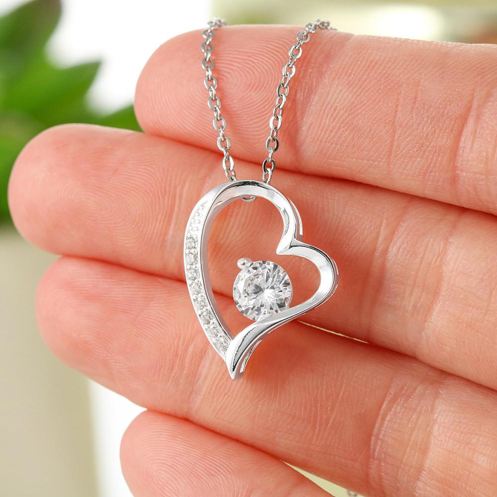 "To My Wife - You Make Me One Happy Camper" - Heart Necklace