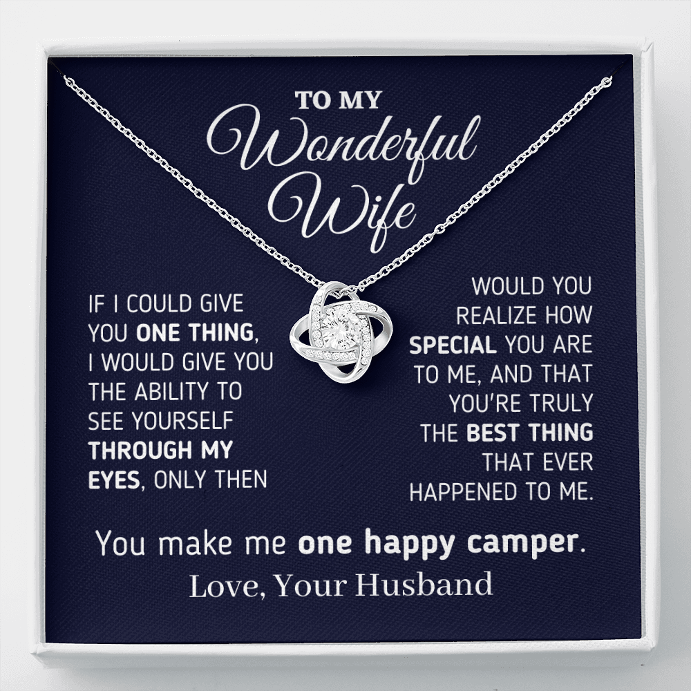 Gift for Wife - "One Thing Happy Camper" Necklace