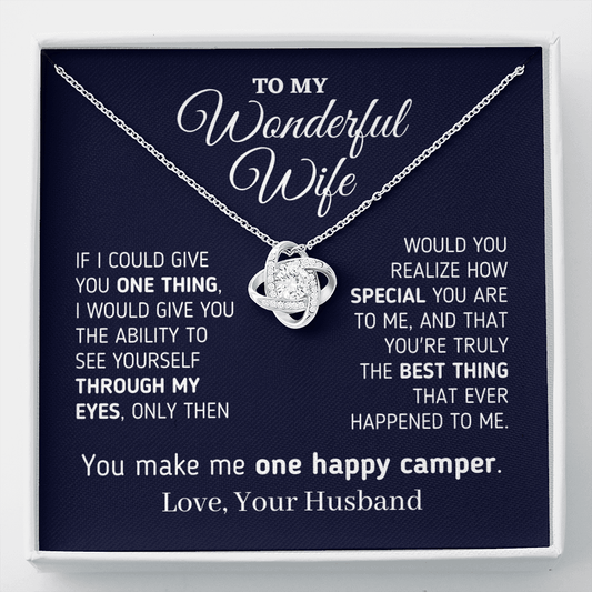 Gift for Wife - "One Thing Happy Camper" Necklace