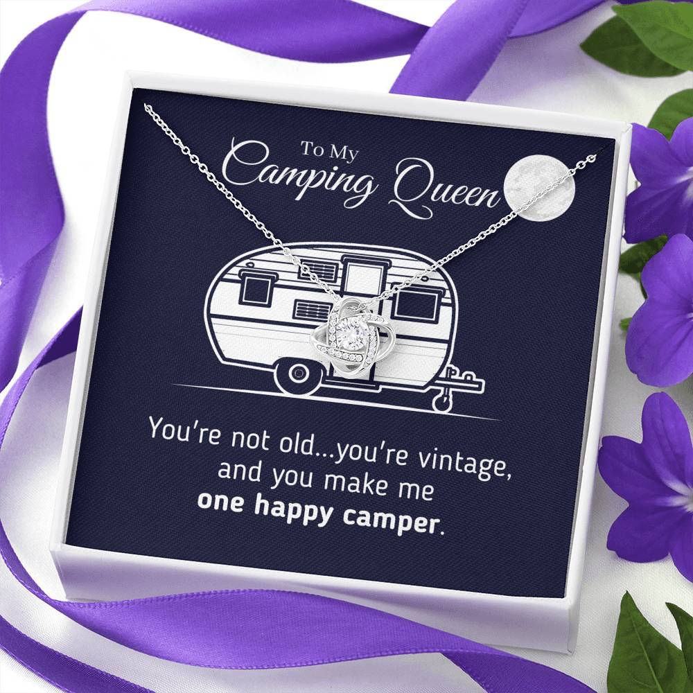 "To My Camping Queen - You're Not Old You're Vintage" - Necklace