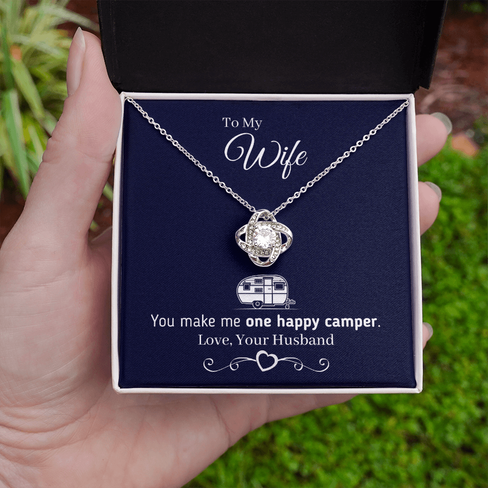 Gift for Wife "One Happy Camper" Necklace