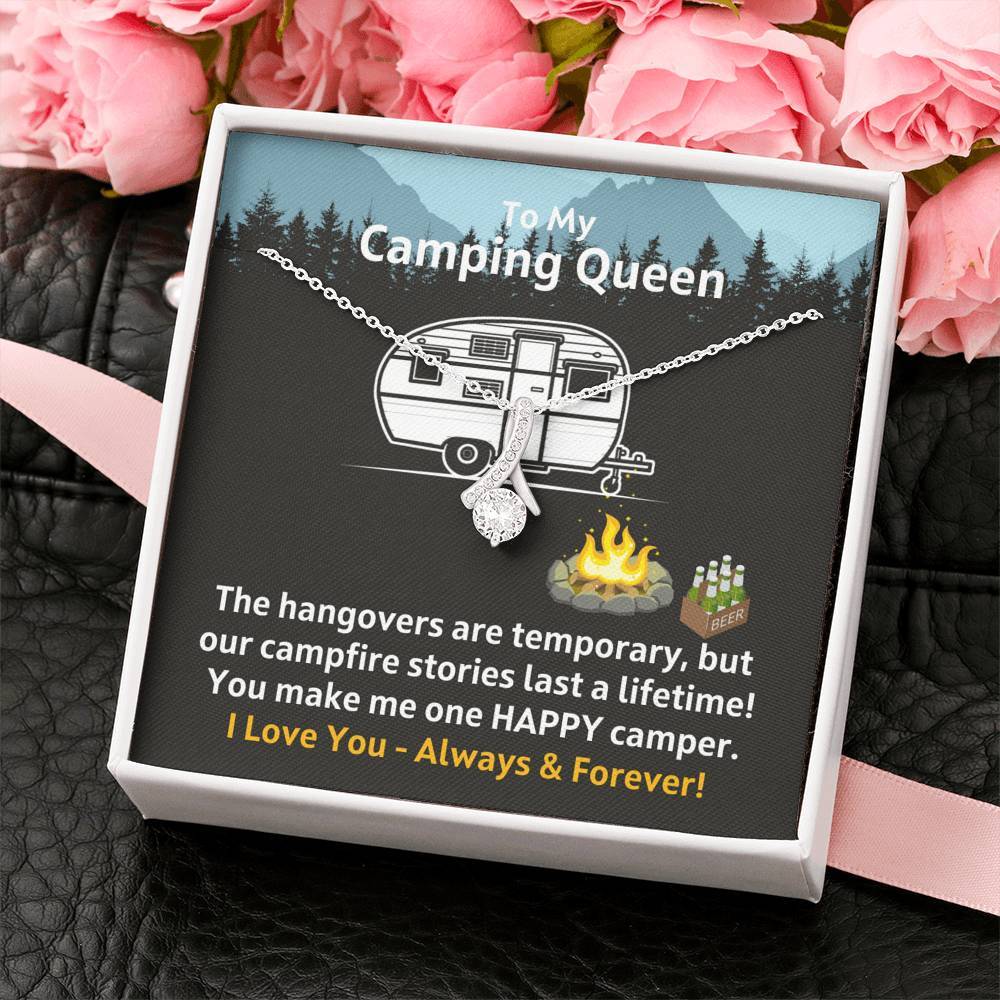 To My Camping Queen - Our Campfire Stories Last a Lifetime - Necklace