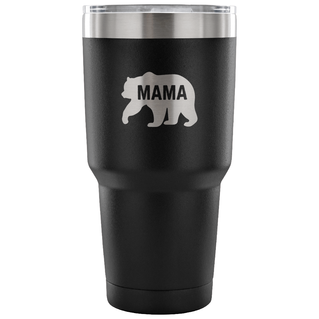 Hand-Crafted "Mama Bear" Stainless Steel Tumbler