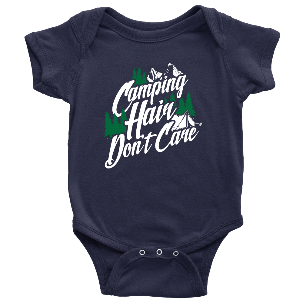 "Camping Hair Don't Care" Onesie